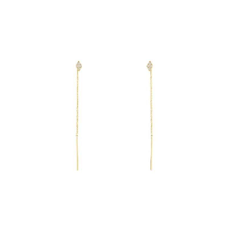 14 Karat Yellow Gold Threader Earrings