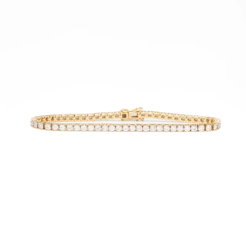 2.08 tcw Illusion-set Diamond Tennis Bracelet