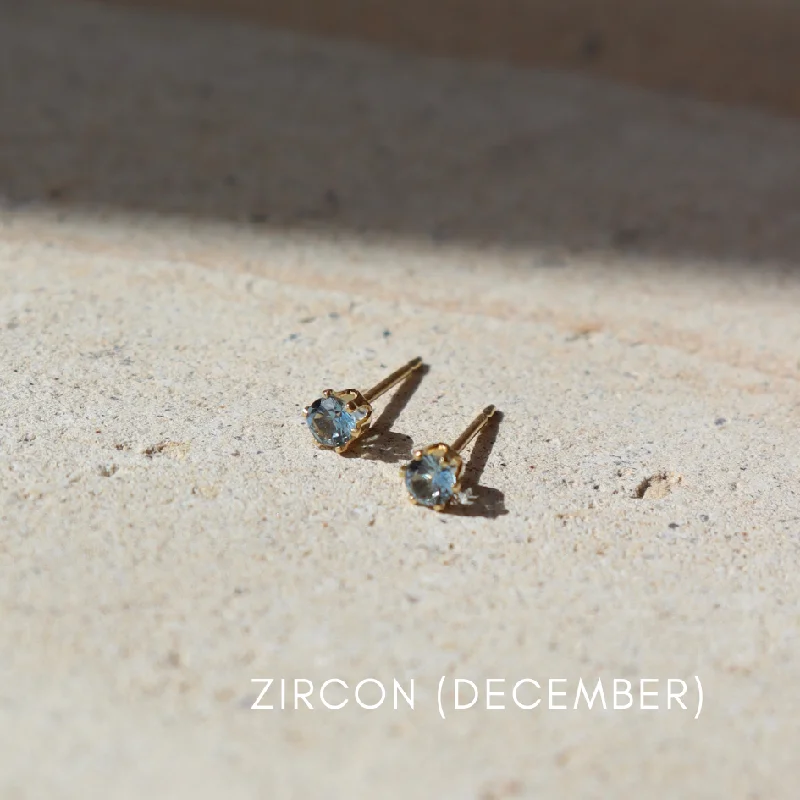 14k Gold Fill / December (Blue Zircon)