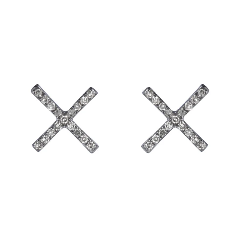 Diamond Pavé X Earrings