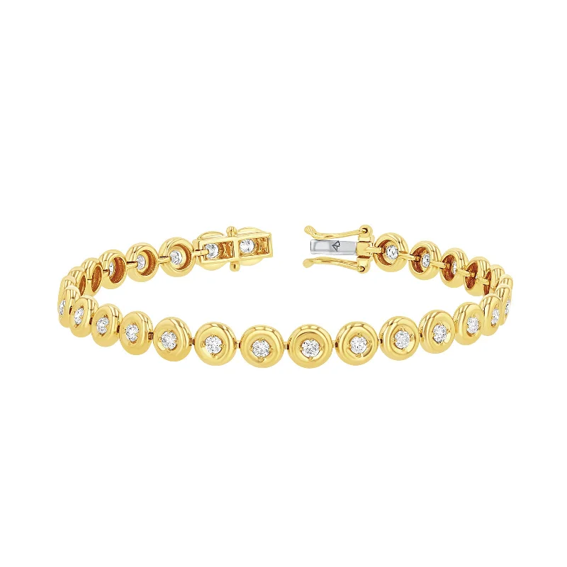 Orb Tennis Bracelet - Yellow Gold