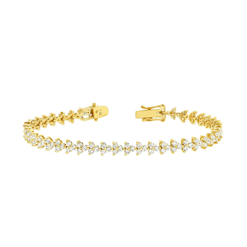 Poppy Tennis Bracelet - Yellow Gold