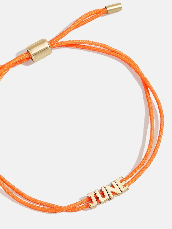 Custom Cord Bracelet - Orange