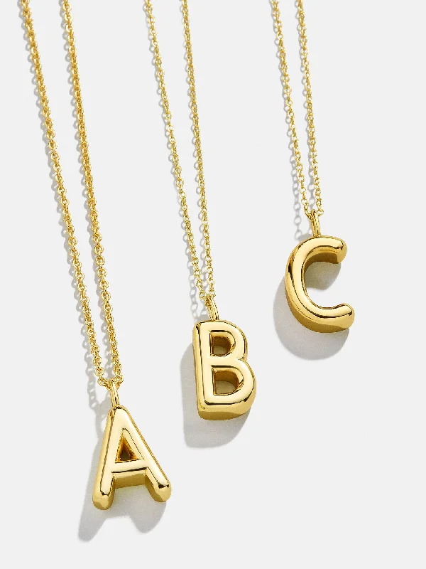 Classic Custom Gold Initial Necklace - Gold