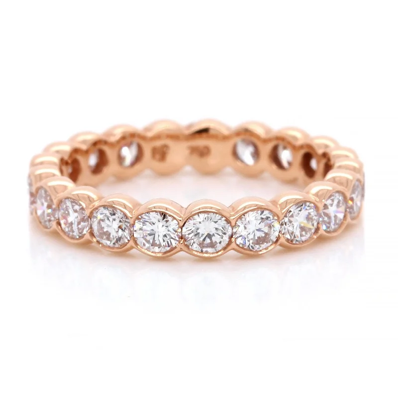 18K Rose Gold Diamond Eternity Band