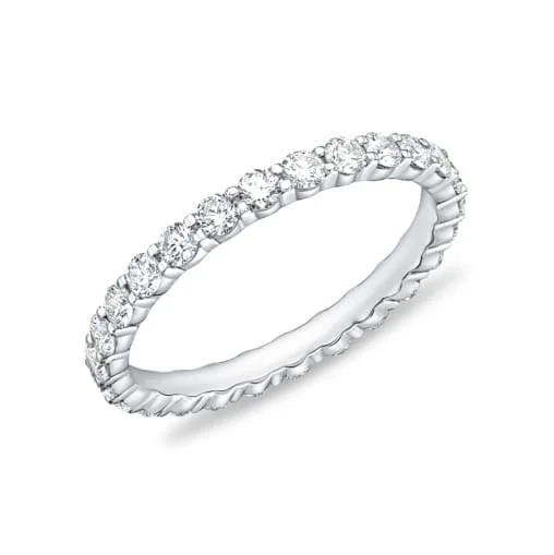 Platinum Petite Prong Eternity Diamond Band