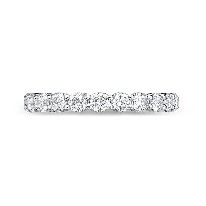 Platinum Petite Prong Eternity Diamond Band