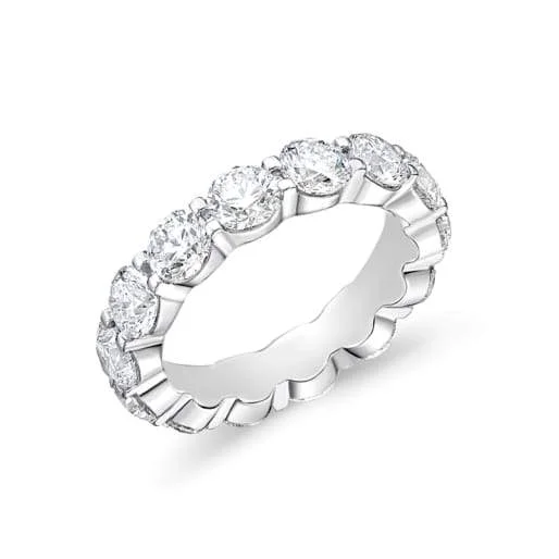 Platinum Petite Prong Eternity Diamond Band