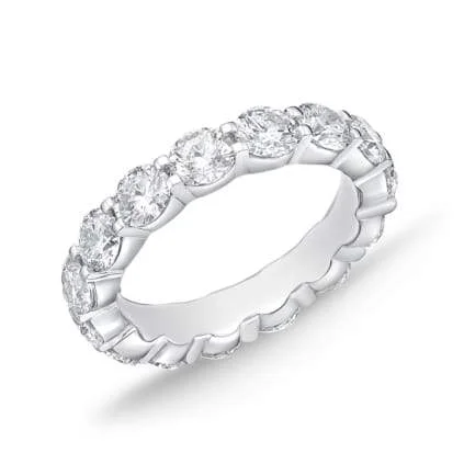 Platinum Petite Prong Eternity Diamond Band