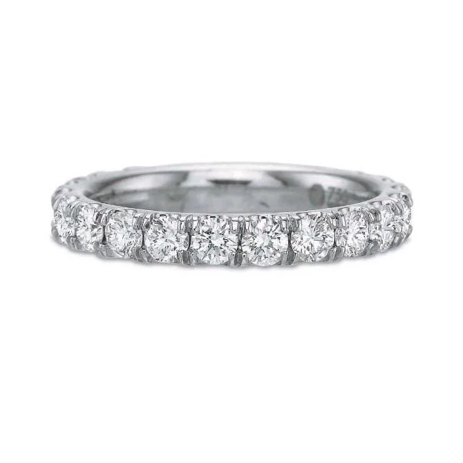 Platinum Comfort Fit Diamond Eternity Band