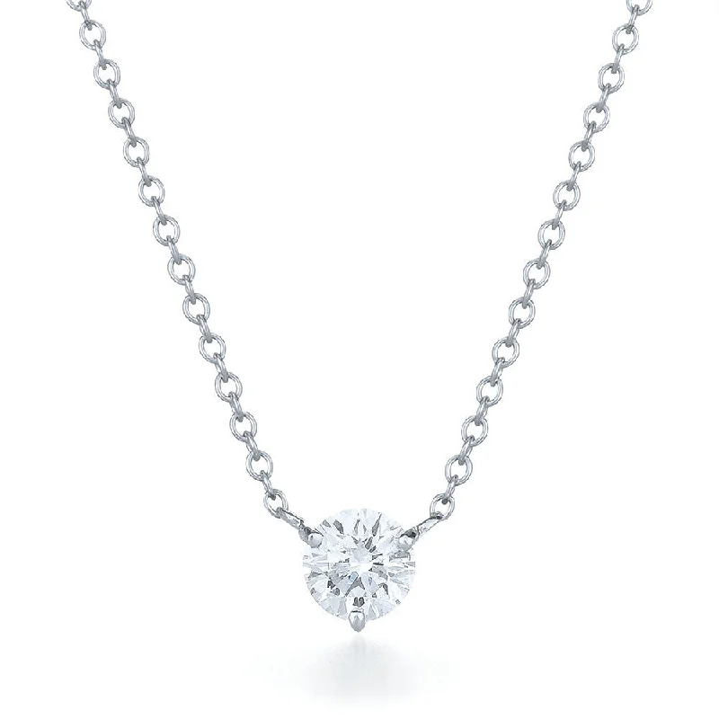 Diamond Solitaire Necklace