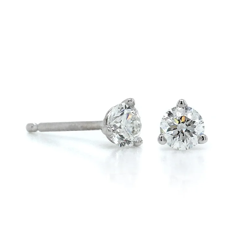 14K White Gold 1/3CTW Diamond Stud Earrings