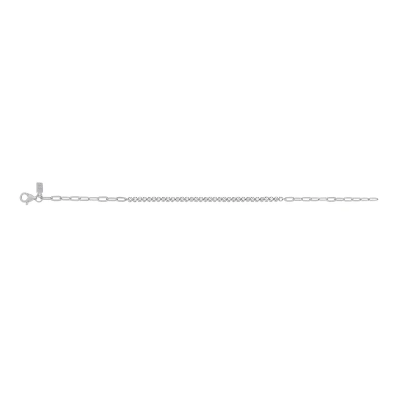 Segment Mini Link Bracelet - White Gold