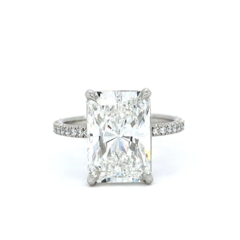 Platinum Radiant Cut Diamond Engagement Ring