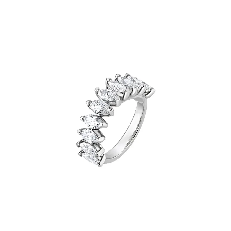 Marquise Diamond Half Eternity Band