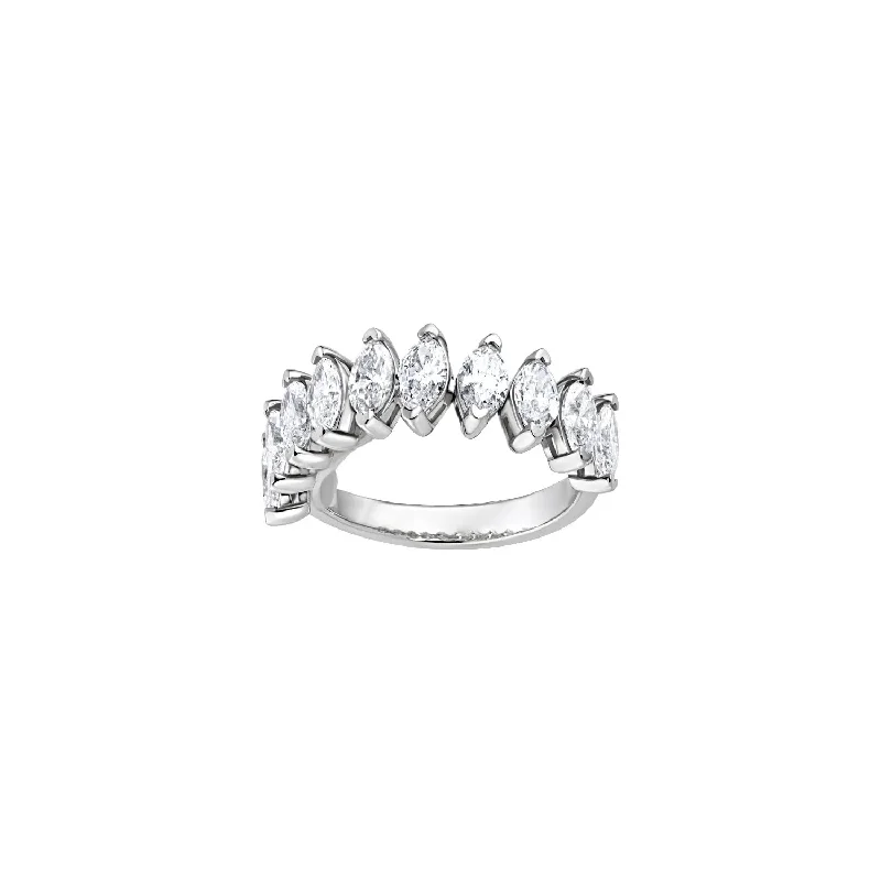 Marquise Diamond Half Eternity Band