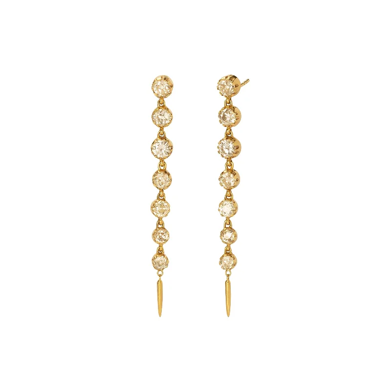 Single Fringe Diamond Earrings