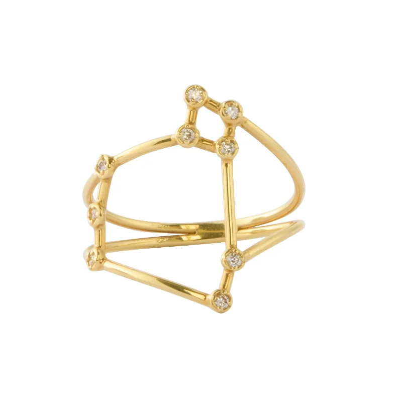 Sagittarius Constellation - Yellow Gold