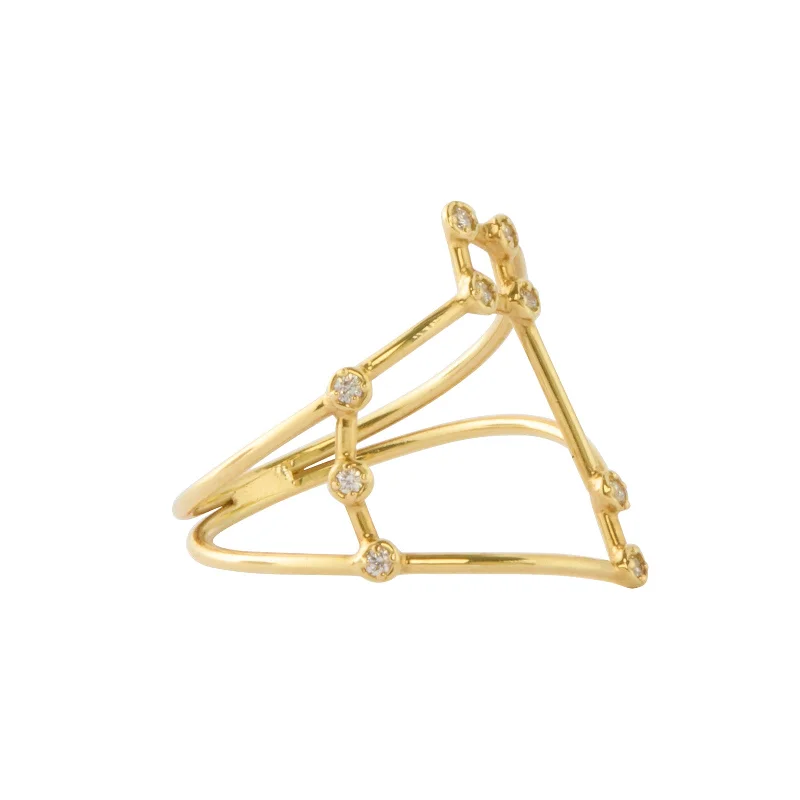 Sagittarius Constellation - Yellow Gold