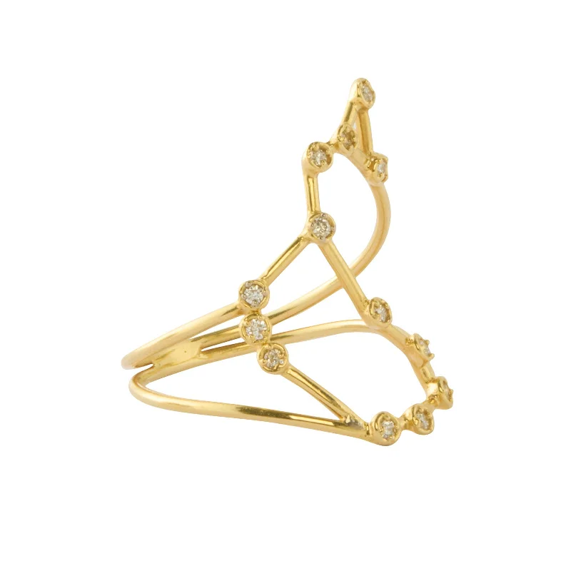 Scorpio Constellation - Yellow Gold