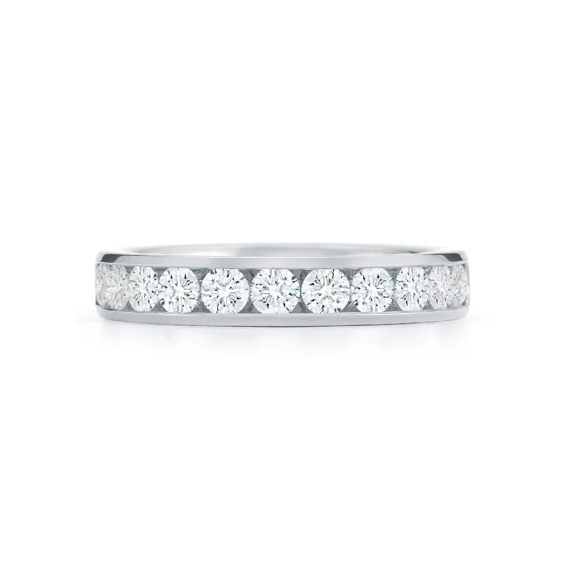 18K White Gold Diamond Channel Set Wedding Ring