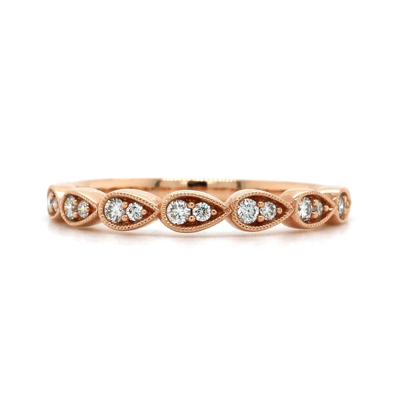 14K Rose Gold Stackable Band