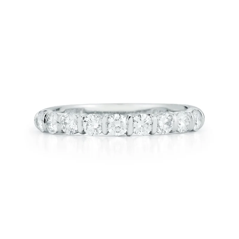 Platinum Nine Stone Diamond Wedding Ring