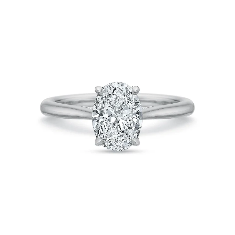 Platinum Cathedral Solitaire Engagement Ring Setting