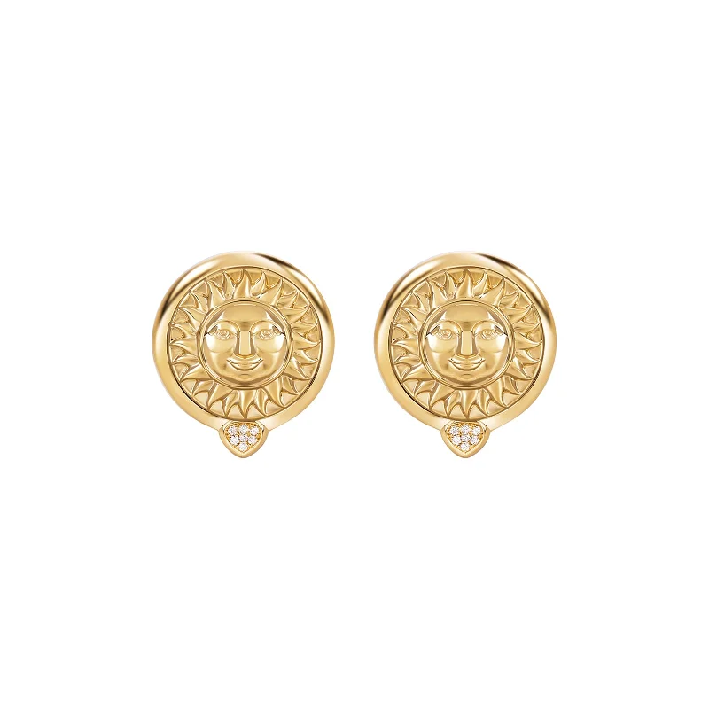 Soleil Stud Earrings - Diamond