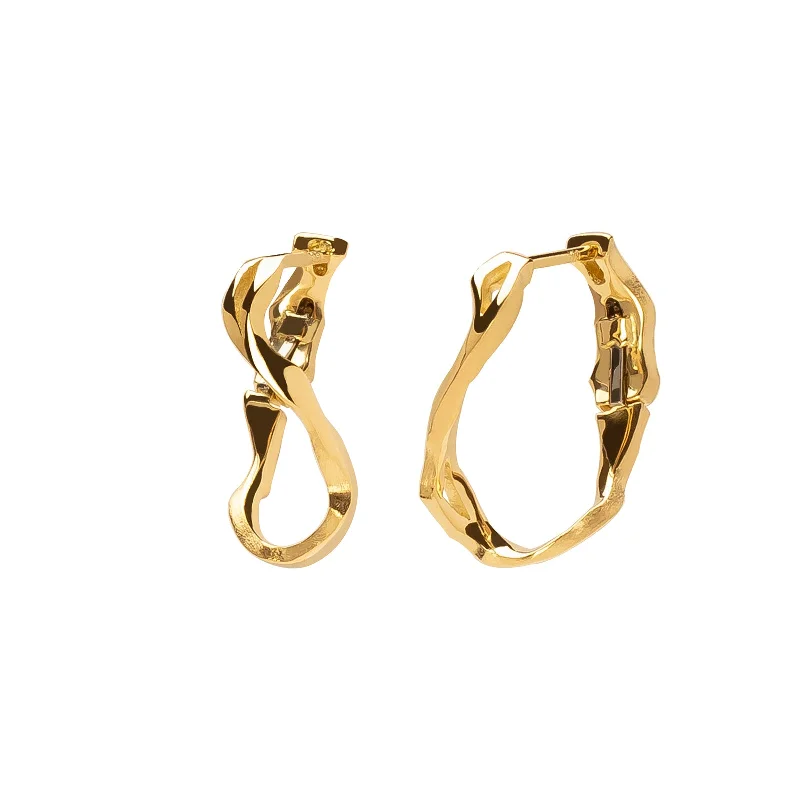 Kintsugi Infinity Hoop Earrings - Small