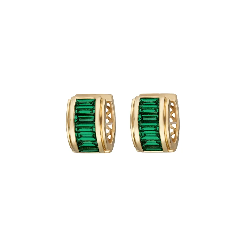 Paro Simple Earrings - Emerald