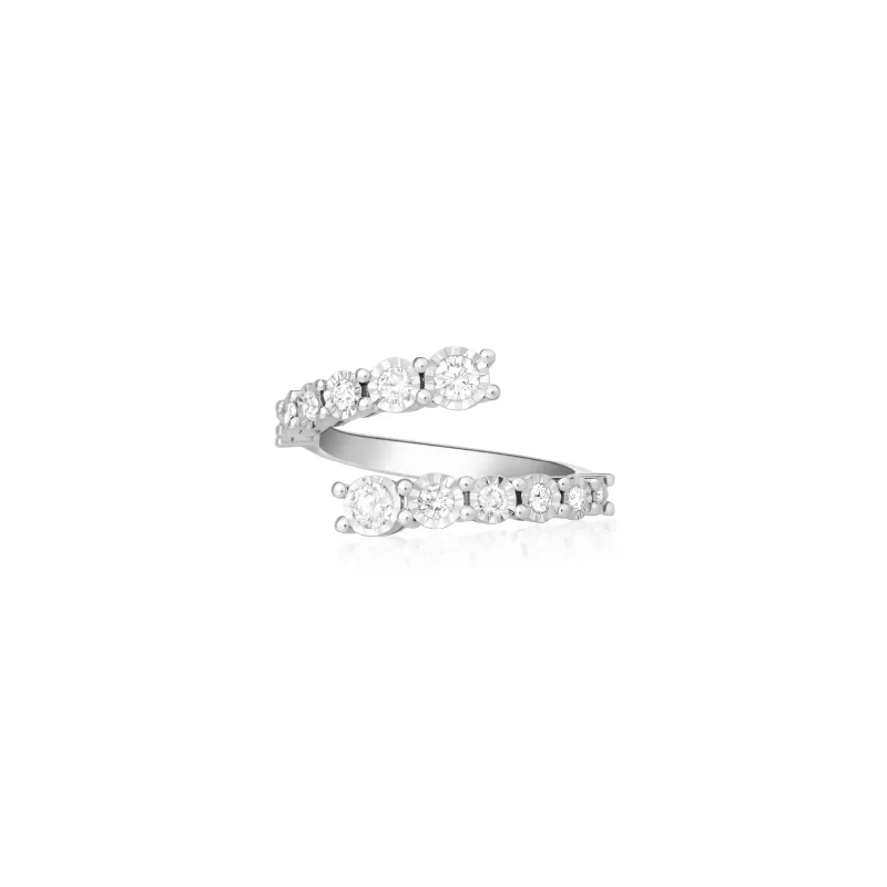 Open Twist Diamond Ring