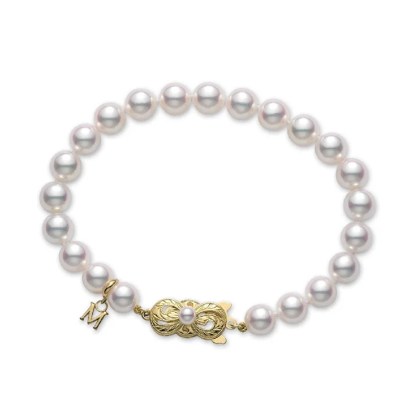 Mikimoto 18K Yellow Gold Akoya Pearl Bracelet