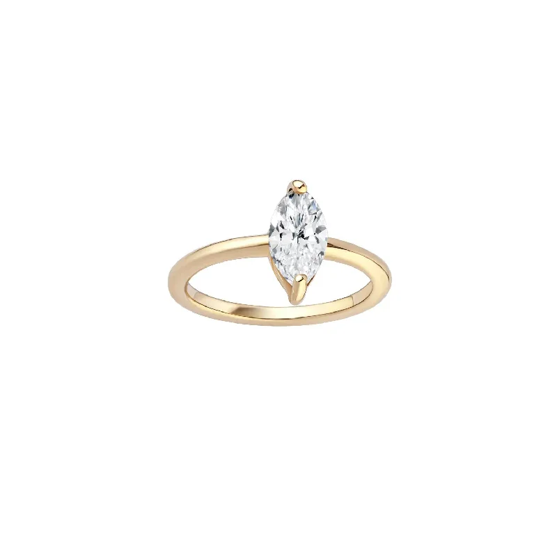 Marquise Diamond Signet Ring