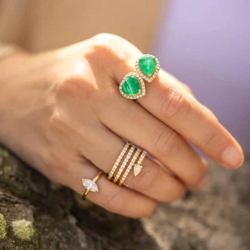 Marquise Diamond Signet Ring