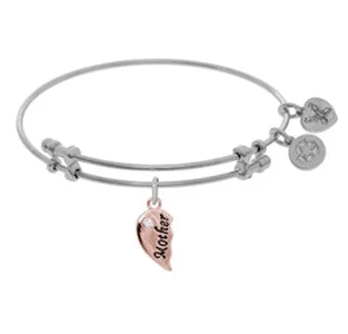 Rose-tone Base Metal Bangle Bracelet