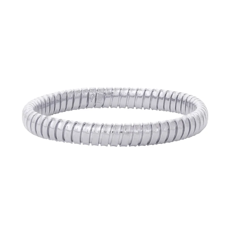 Single Band Rolling Bracelet - 7.5mm White Gold