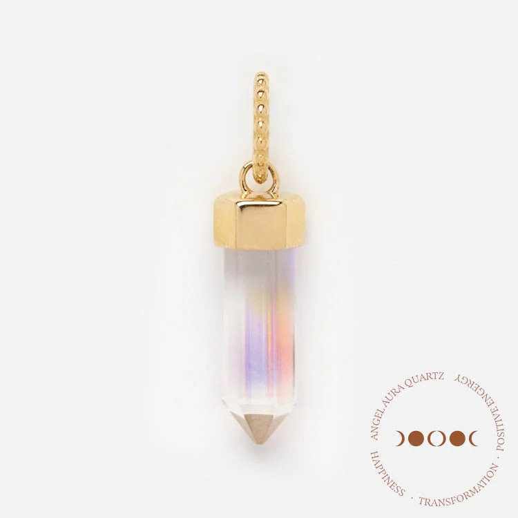 Solid Gold Crystal Charm for Manifestation