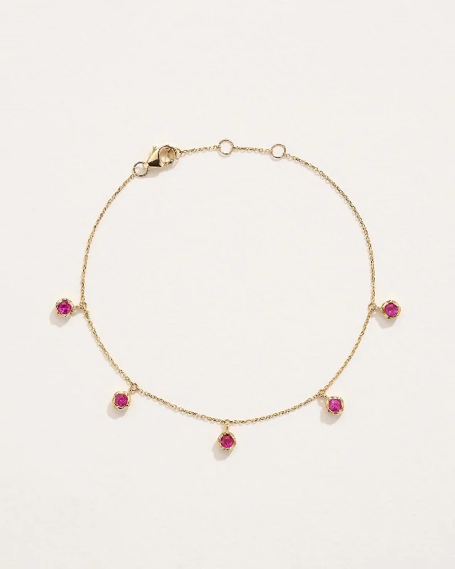 Ruby Station Droplet Bracelet