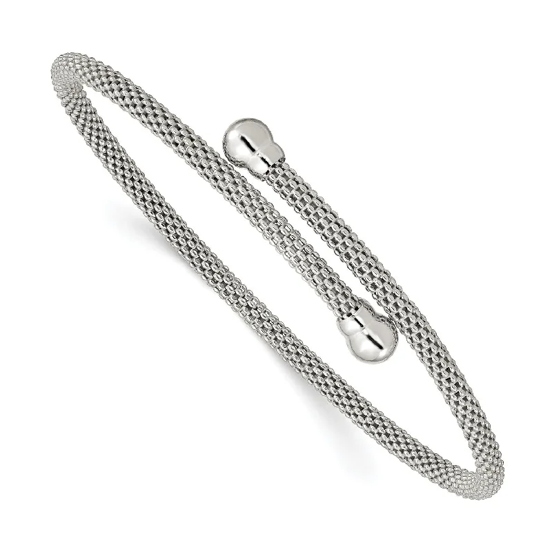 Sterling Silver Flexible Bangle Bracelet