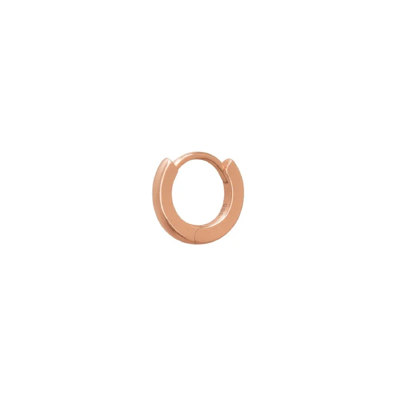 Solid Gold Huggie 5mm - Rose Gold