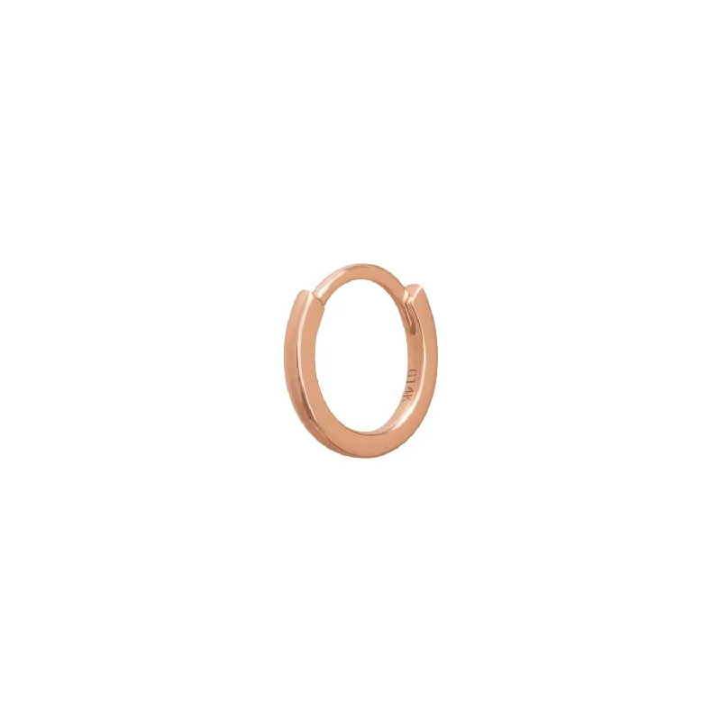 Solid Gold Huggie 8mm - Rose Gold