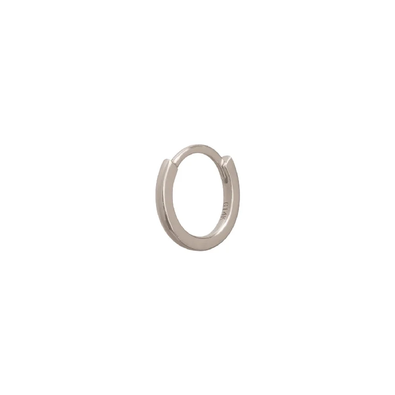 Solid Gold Huggie 8mm - White Gold