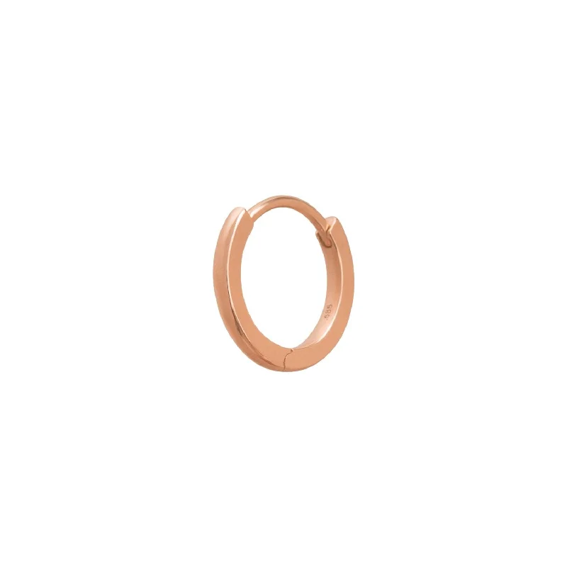 Solid Gold Huggie 9.5mm - Rose Gold