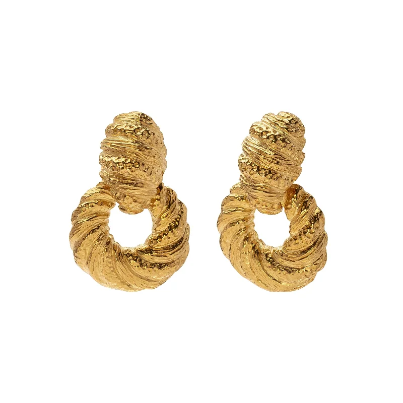 Textured Clip On Earrings