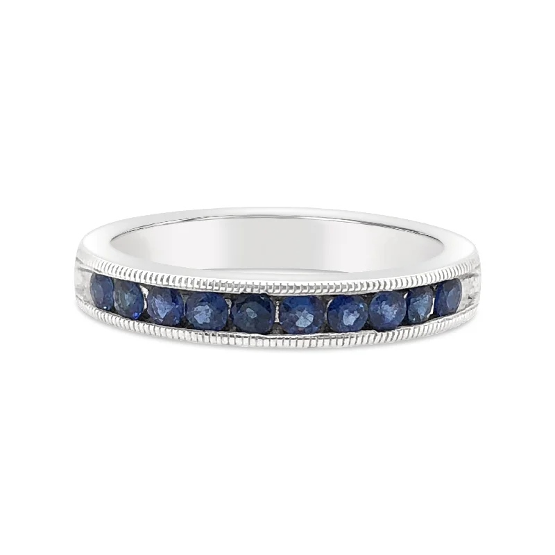 White Gold Sapphire Band