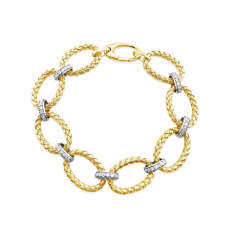 Yellow/White Gold Diamond Fashion Bracelet