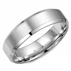 CrownRing Classic 6mm Wedding Ring in 18K White Gold