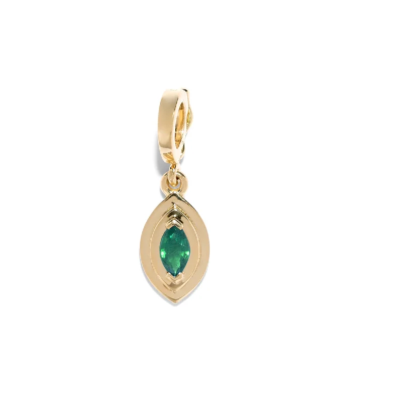 Emerald Marquise Charm