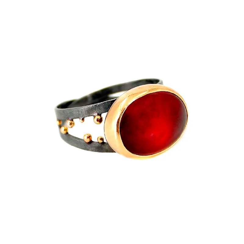 Garnet Ring with Dots